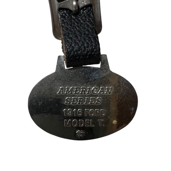 American Series 1916 Ford Model T Antique Car Vintage Enamel Key Chain Leather - Picture 4 of 4